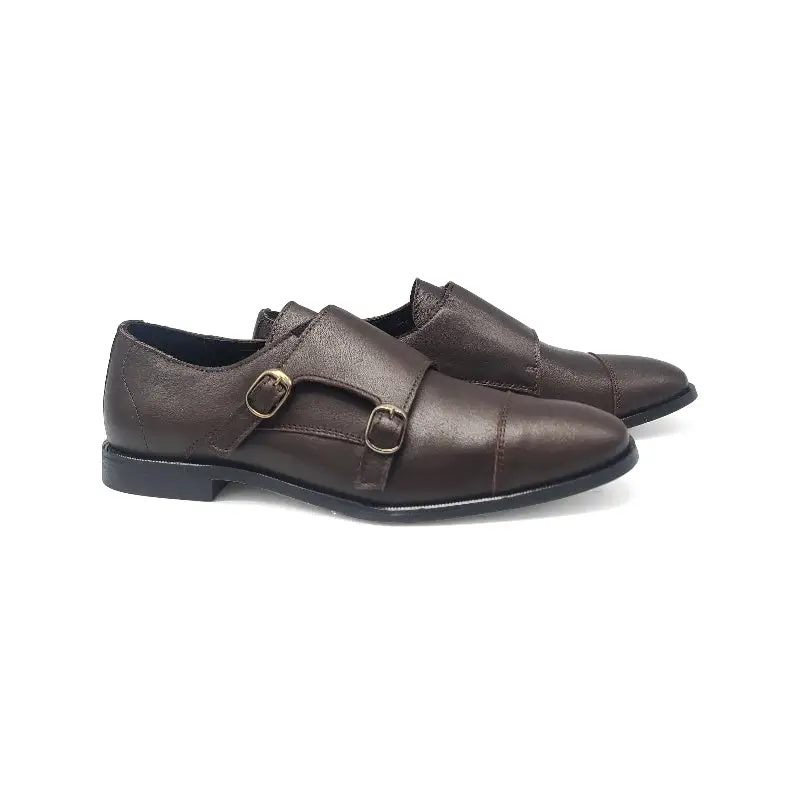 Brunellis Brown Monk Dress Shoe