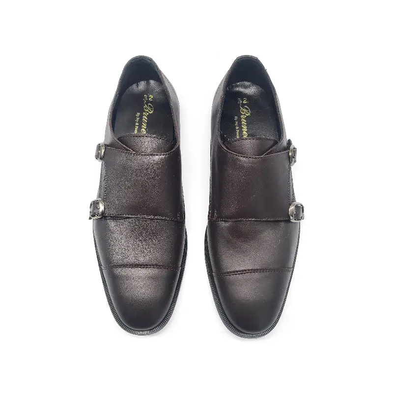 Brunellis Dark Brown Monk Dress Shoe - Image 2