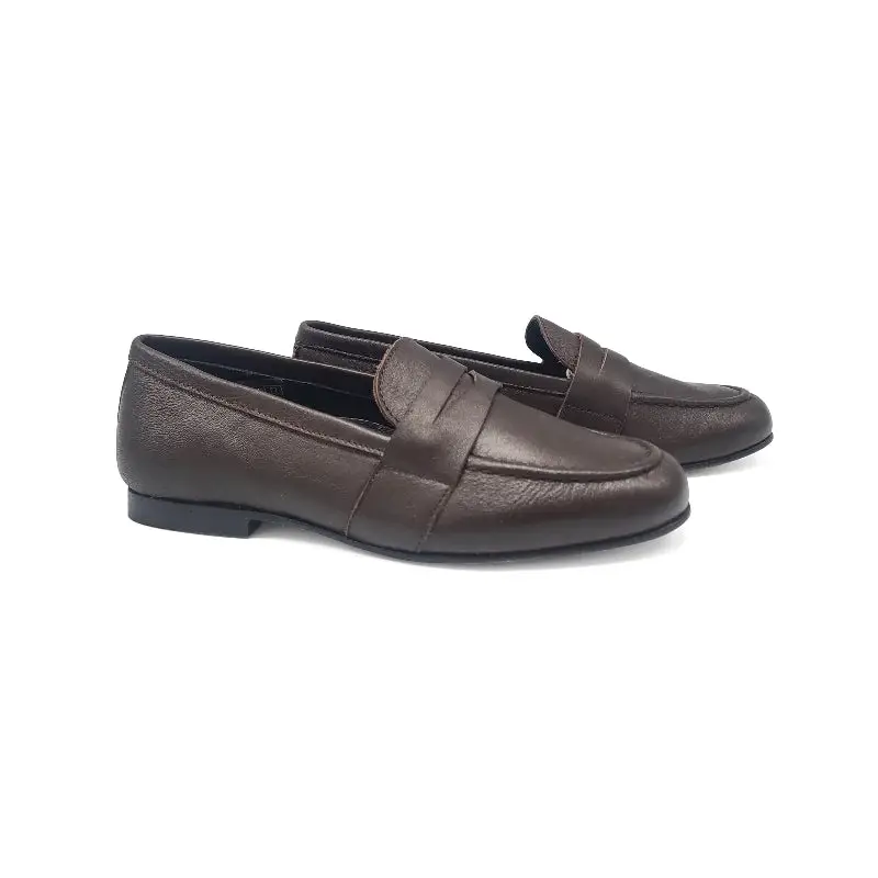 Brunellis Dark Brown Penny Loafer Dress Shoe