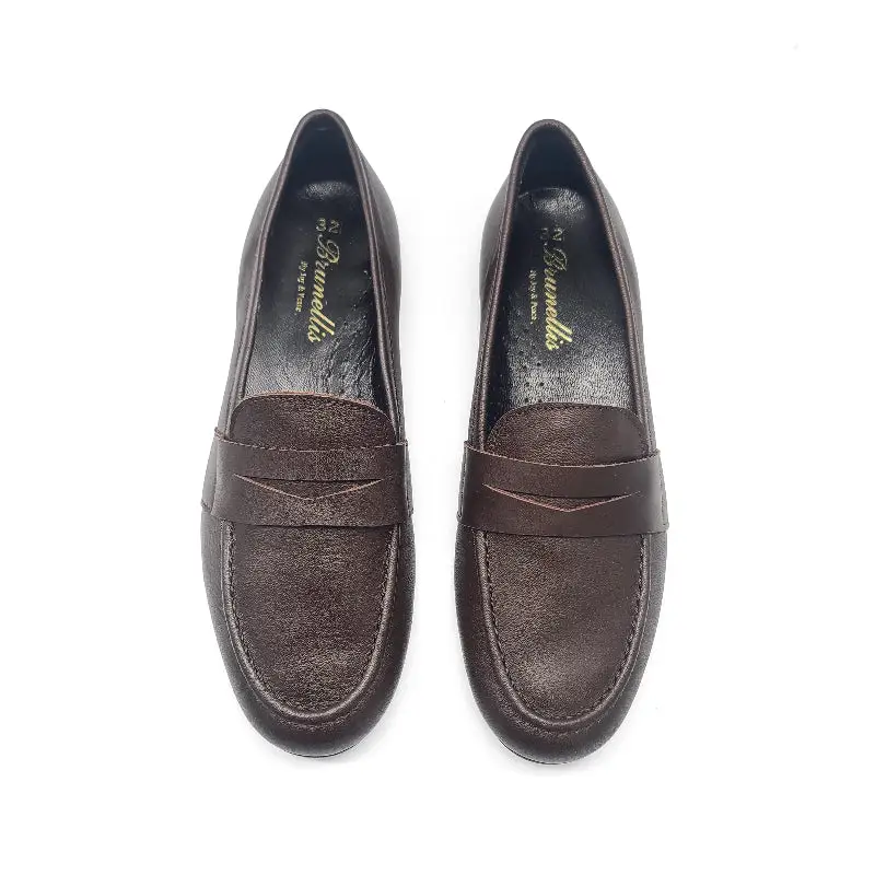 Brunellis Dark Brown Penny Loafer Dress Shoe - Image 2