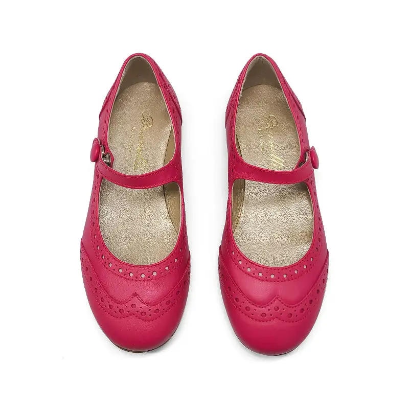 Brunellis Fuchsia Wingtip Mary Jane - Image 3