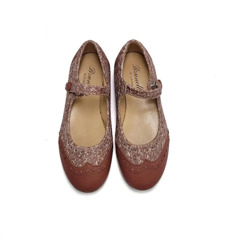 Brunellis Pink Stone Wingtip Mary Jane - Image 2