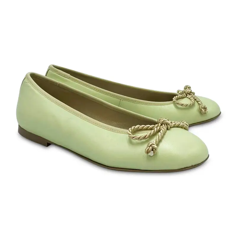 Brunellis Pistachio Green Mint Green and Gold Trim Ballet