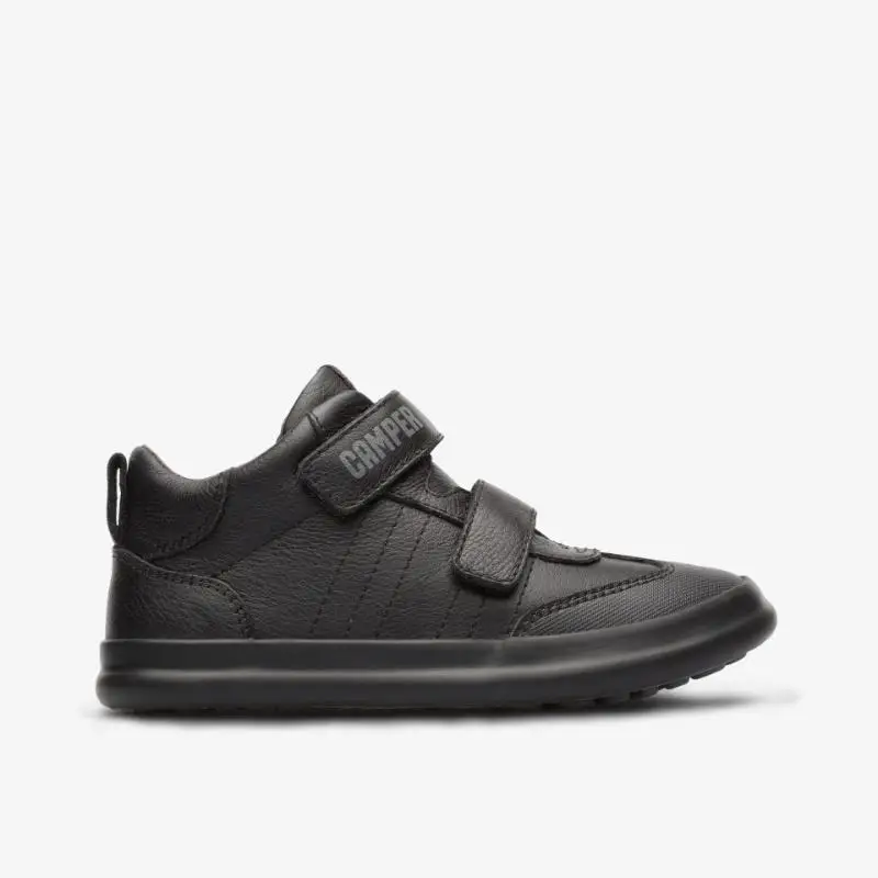 Camper Black Double Velcro Leather Sneaker - Image 3