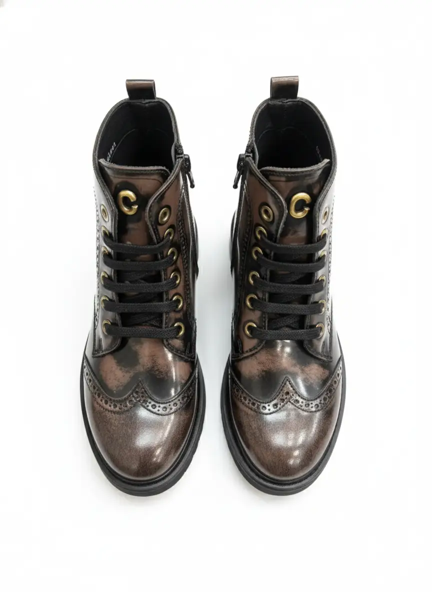 Confetti Dark Java Wingtip Bootie - Image 3