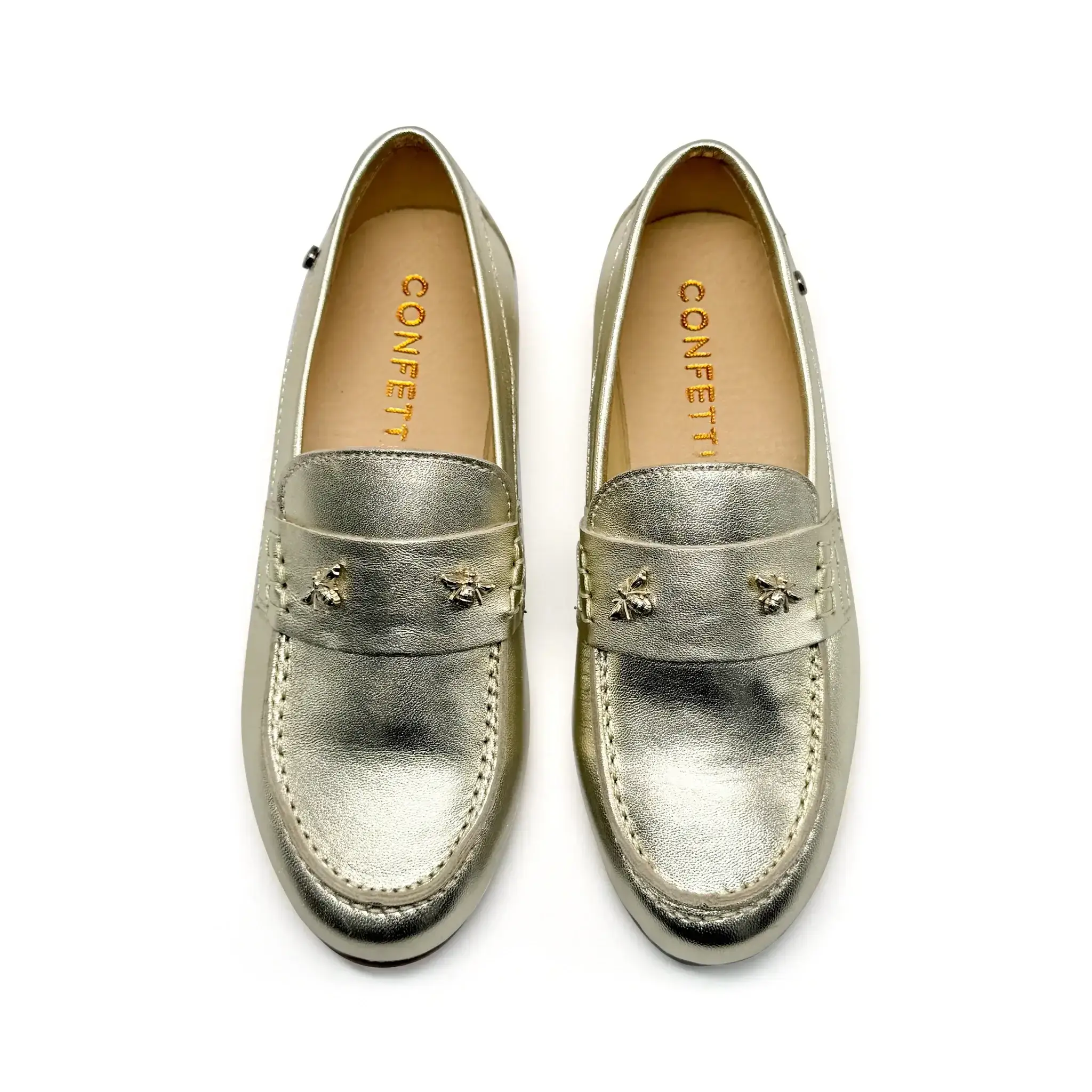 Confetti Soft Gold Dress Loafer - Image 3