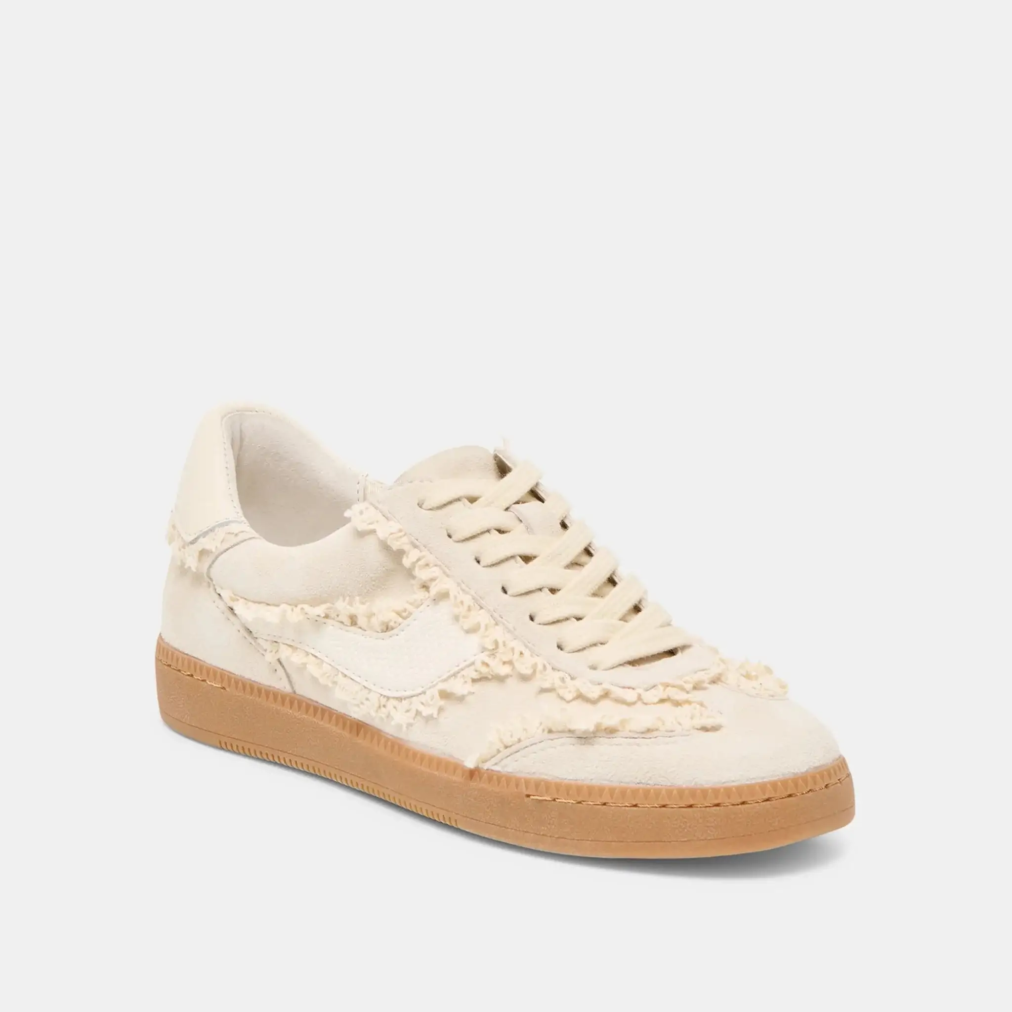 Dolce Vita Notice Ivory Suede Lace Sneaker - Image 2