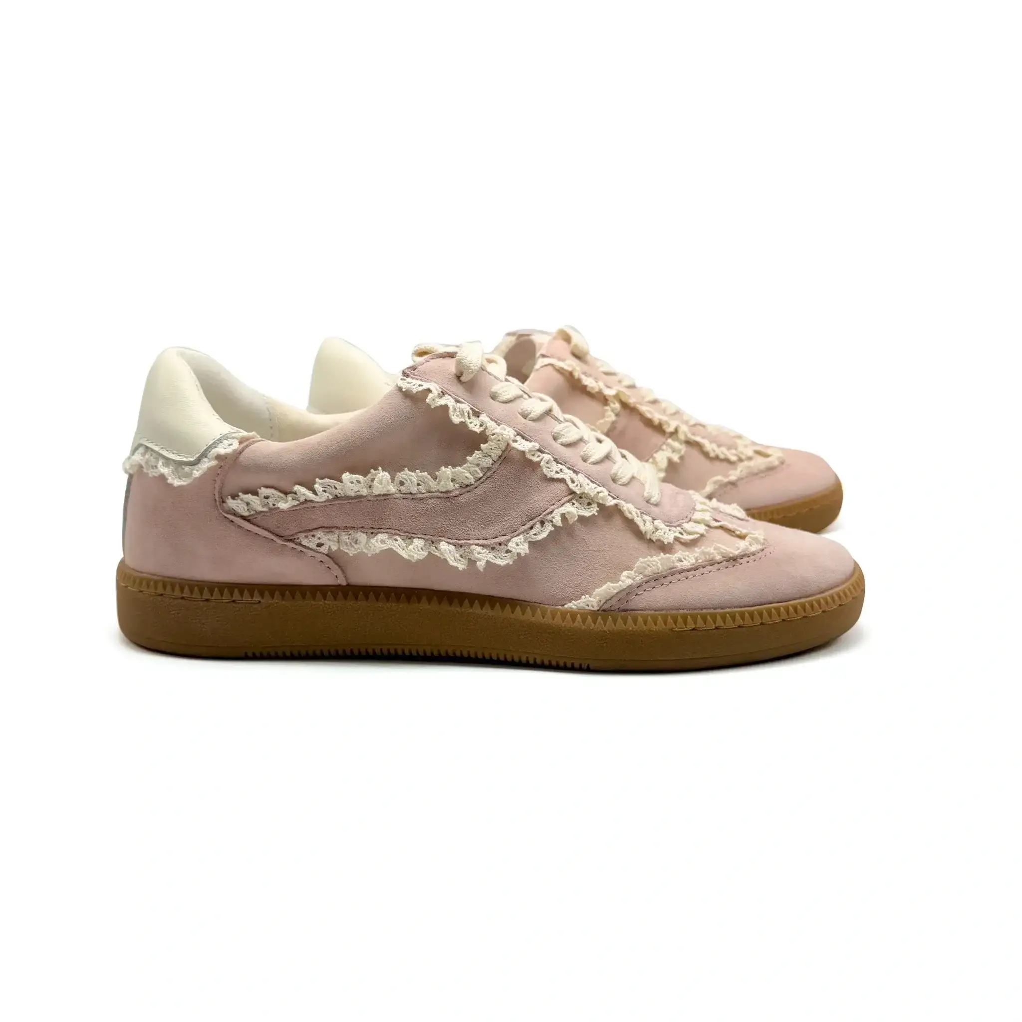 Dolce Vita Notice Pink Suede Lace Sneaker