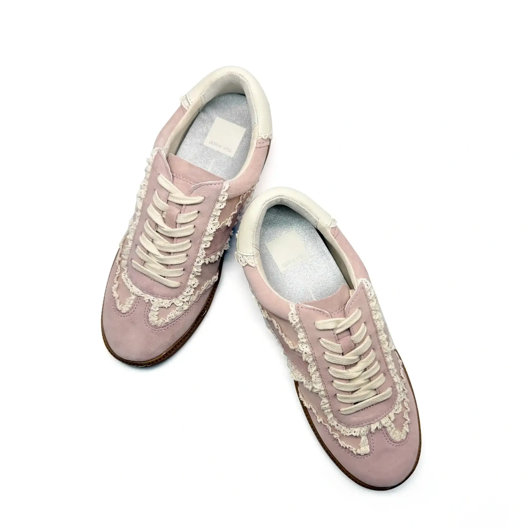 Dolce Vita Notice Pink Suede Lace Sneaker - Image 3