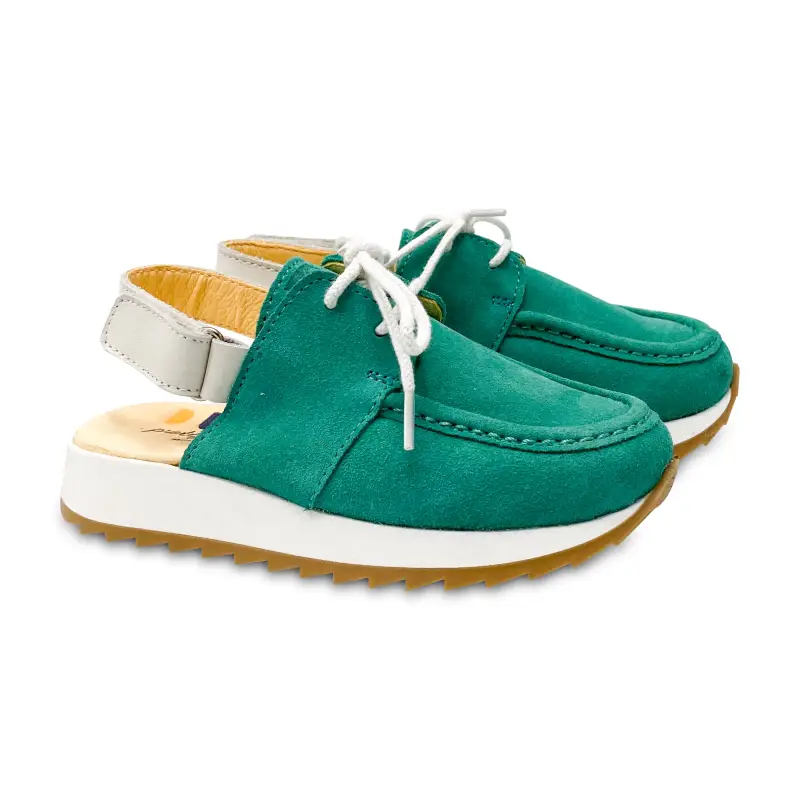 Dulis Aqua Suede Boat Sandal