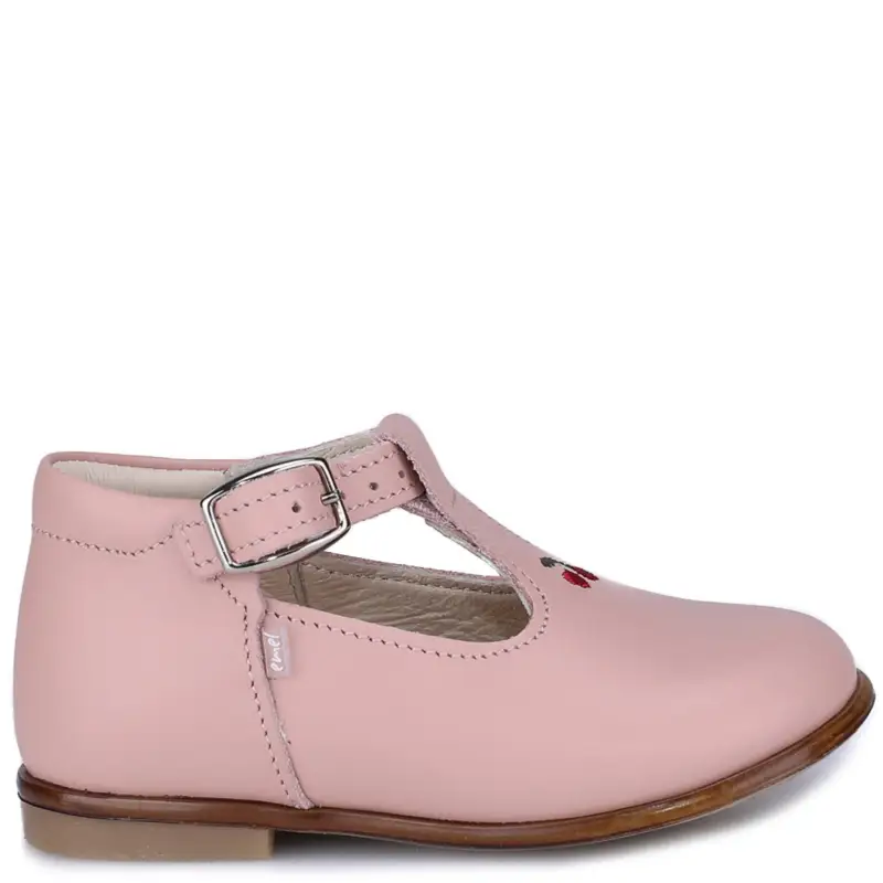 Emel Baby Pink Cherry T-strap Toddler Shoe - Image 4