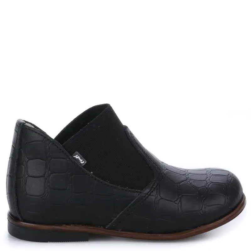 Emel Black Croc Slip On Bootie 2180 - Image 3