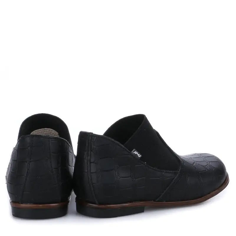 Emel Black Croc Slip On Bootie 2180 - Image 5