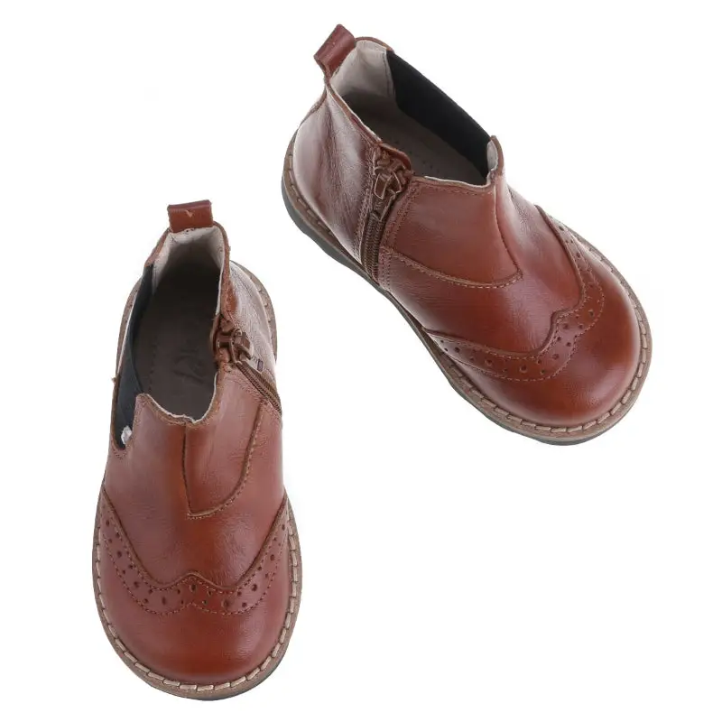 Emel Cognac Wingtip Bootie - Image 5