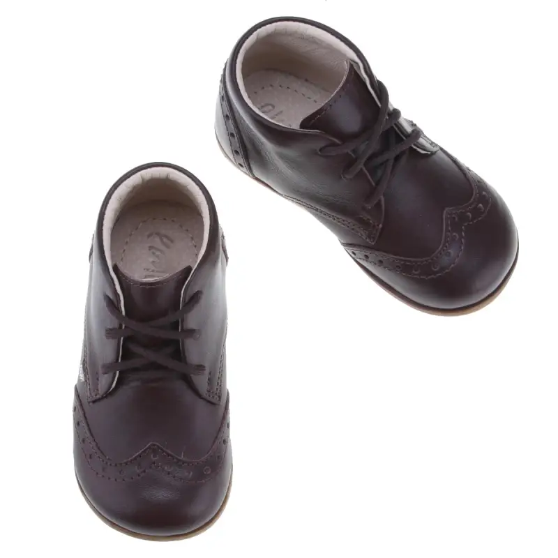 EMEL Dark Brown Wingtip Toddler Bootie 1432 - Image 6