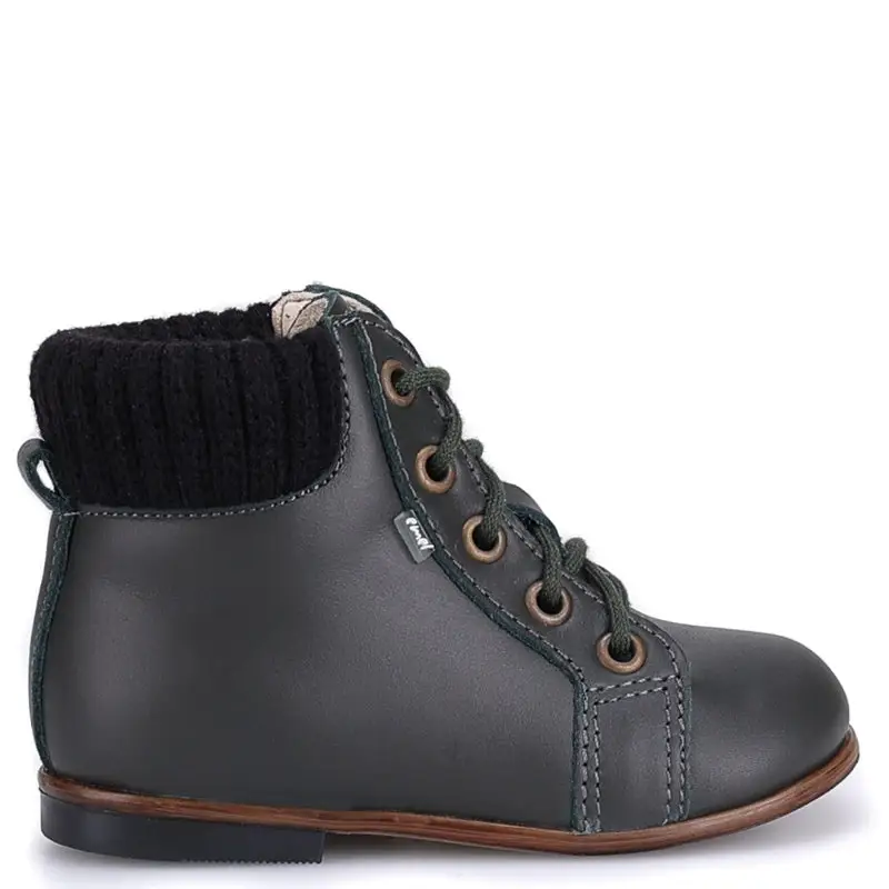Emel Dark Green Sweater Toddler Bootie 1430 - Image 2