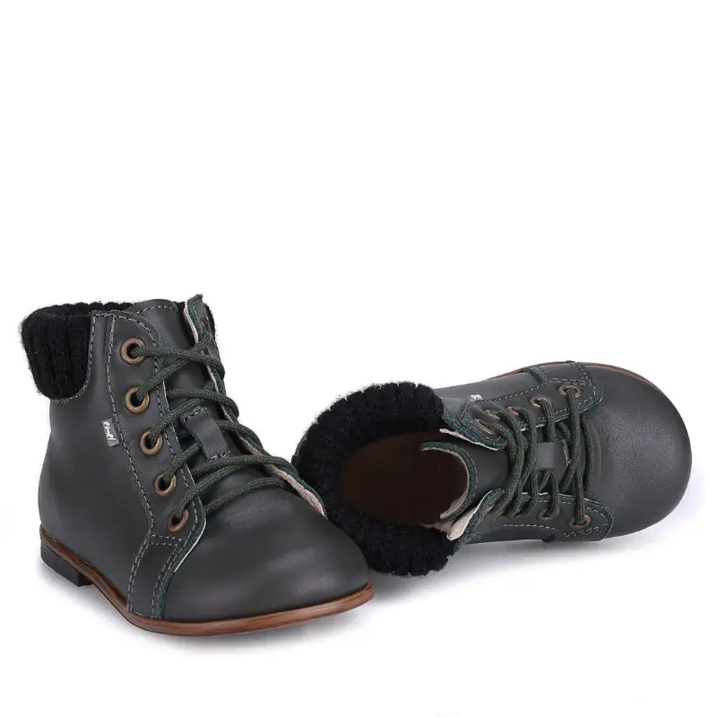 Emel Dark Green Sweater Toddler Bootie 1430 - Image 5