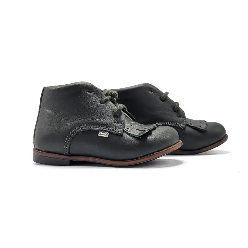 EMEL Hunter Green Fringe Toddler Bootie E1426