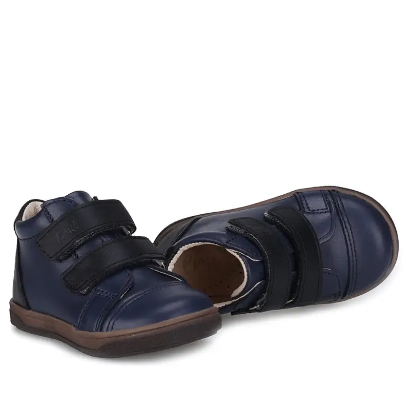 Emel Navy & Black Velcro High Top Sneaker 2675 - Image 2