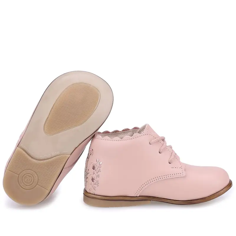Emel Nude Pink Flower Toddler Shoe 1440 - Image 5