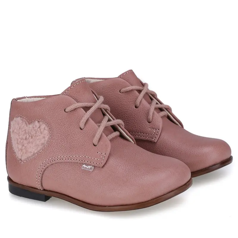 Emel Pebbled Pink First Walker Bootie