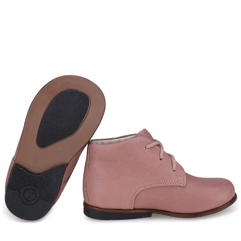 Emel Pebbled Pink First Walker Bootie - Image 2