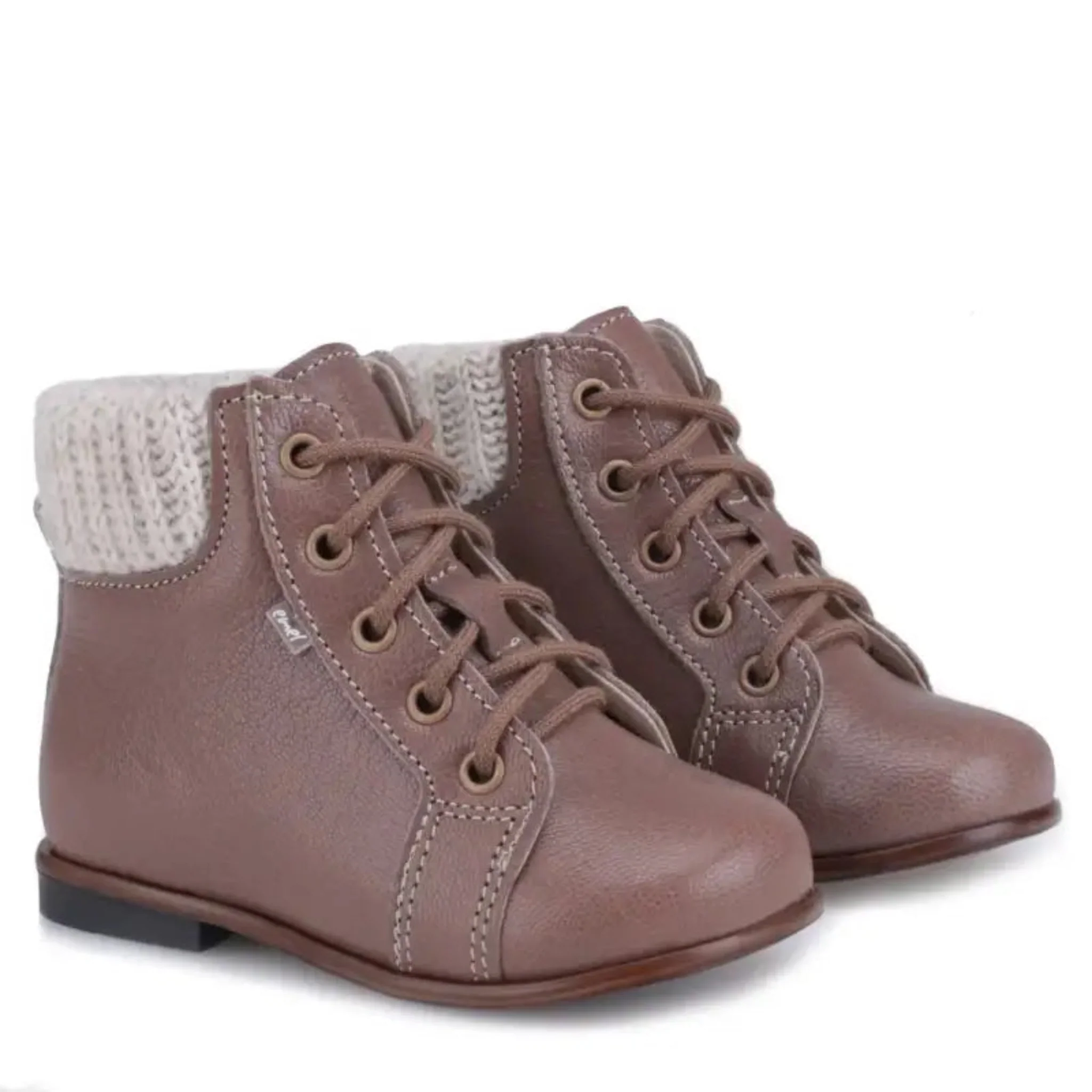 Emel Shiny Taupe Sweater First Walker Bootie