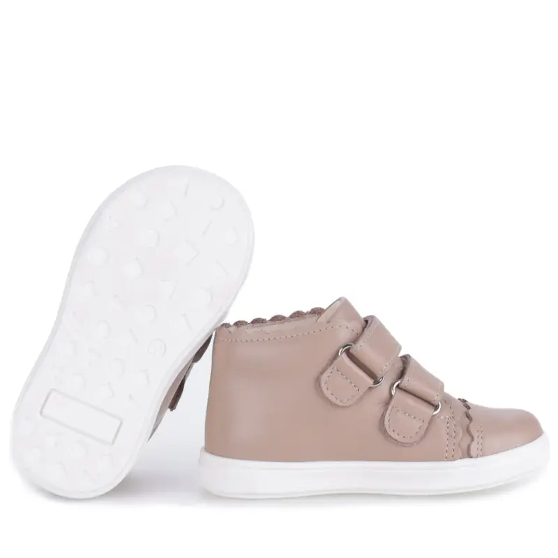 Emel Stone Taupe Velcro Toddler Sneaker 2671 - Image 5