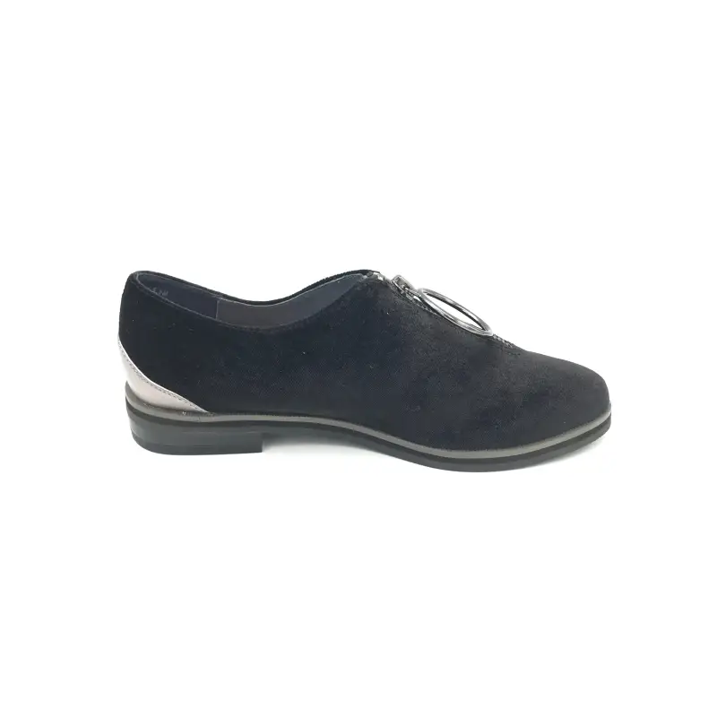 Esporre Bryn Black Velvet Front Zipper