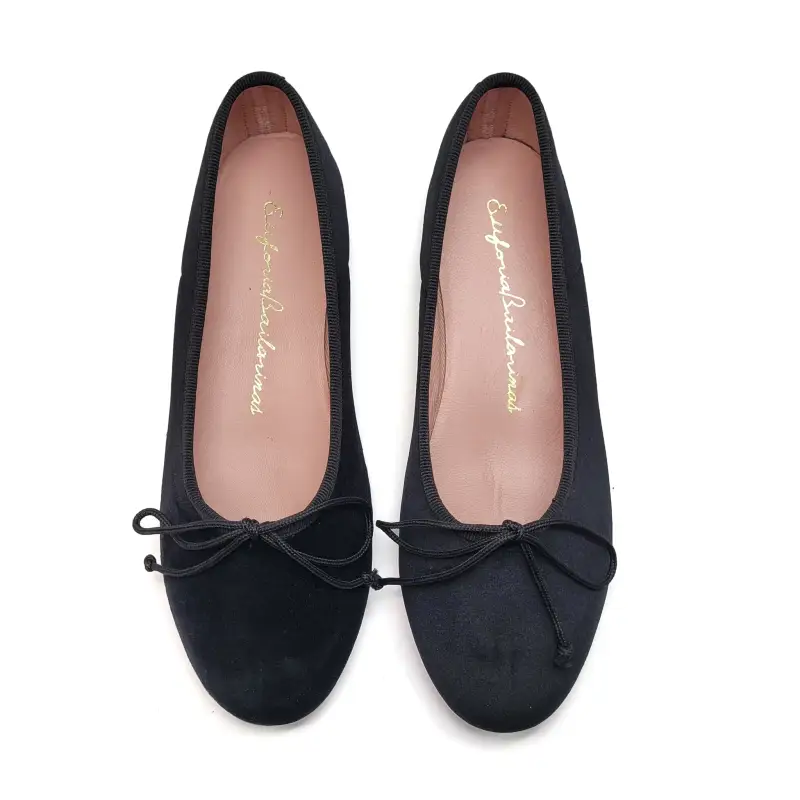 Euphoria Black Velvet Ballet Flat - Image 2