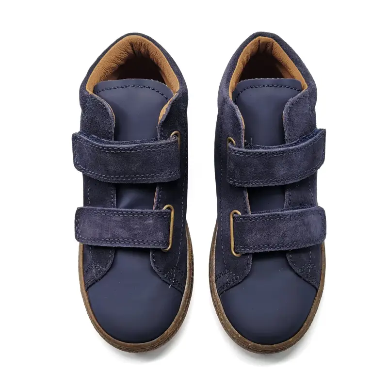 Falcotto Albus Navy Suede High Top Velcro Sneaker - Image 2
