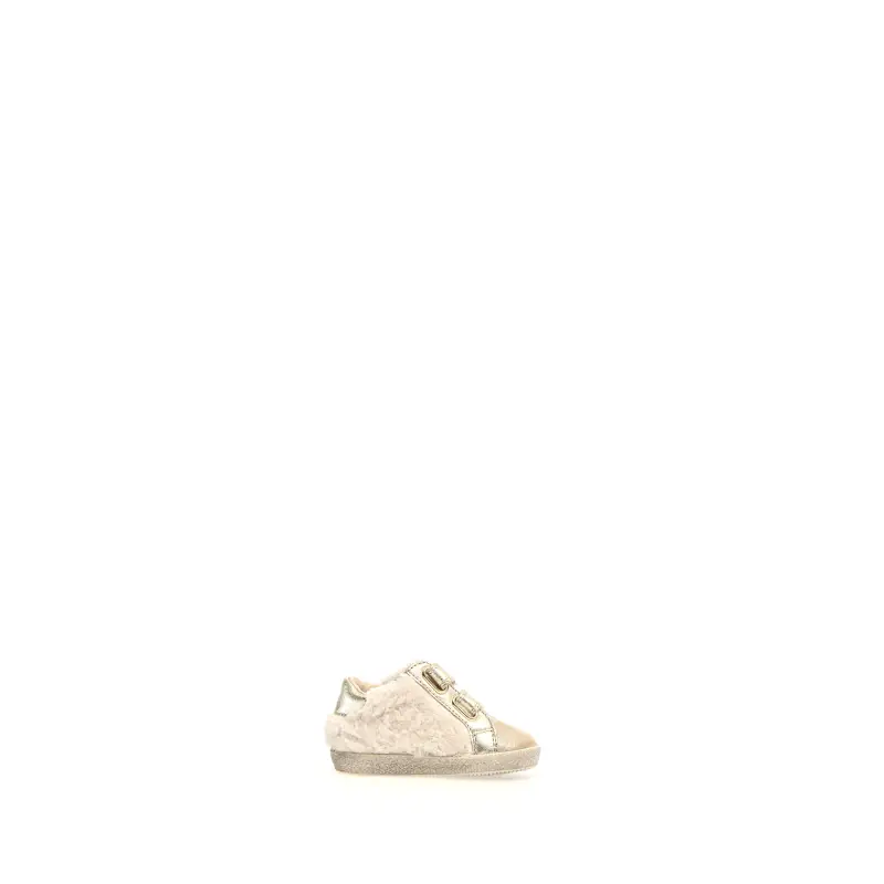 Falcotto Alnoite Faux Shearling Platinum Beige Toddler Sneaker - Image 2