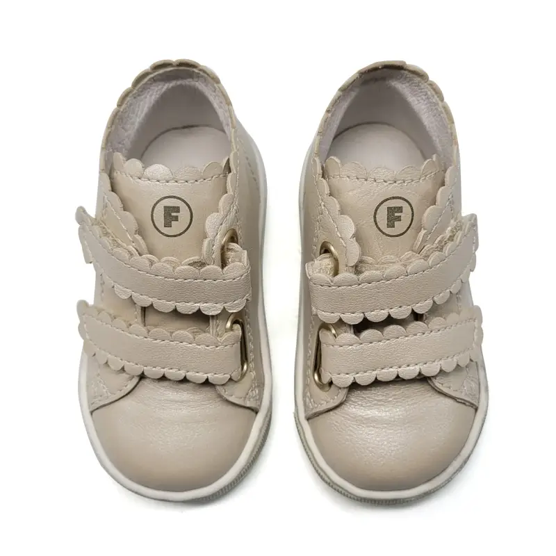 Falcotto Blara Pearl Biege First Walker Velcro Sneaker - Image 2