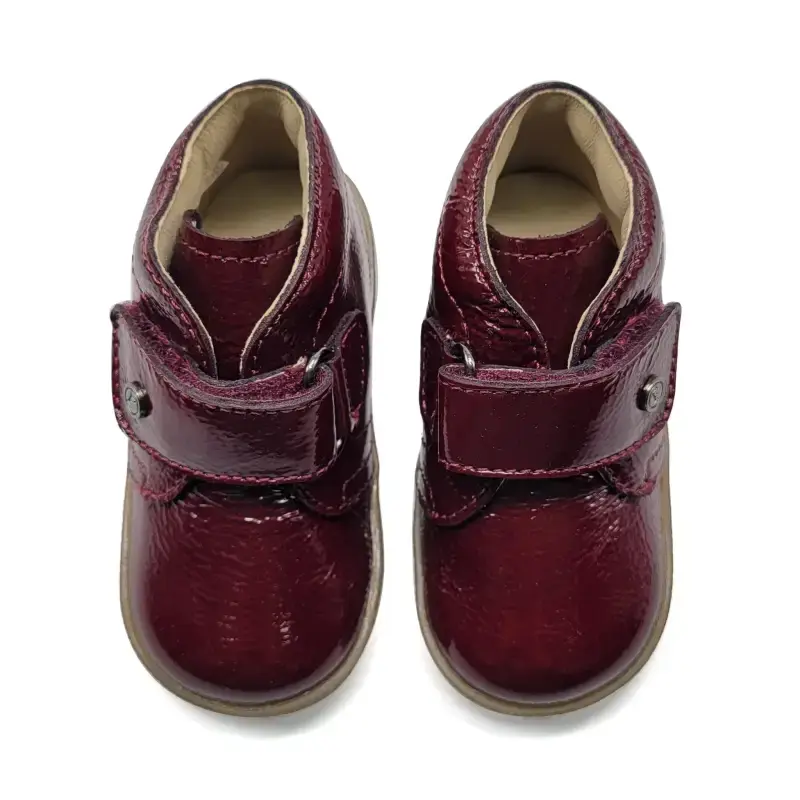 Falcotto Conte Burgundy Patent Velcro Sneaker - Image 2