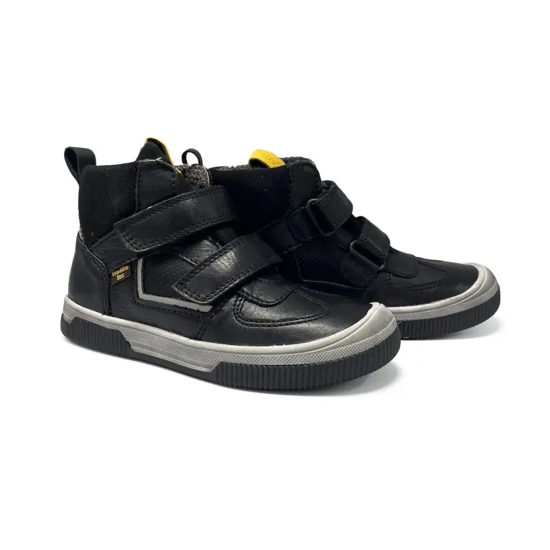 Froddo Black & Yellow Water Resistant Velcro Hi Top Sneaker