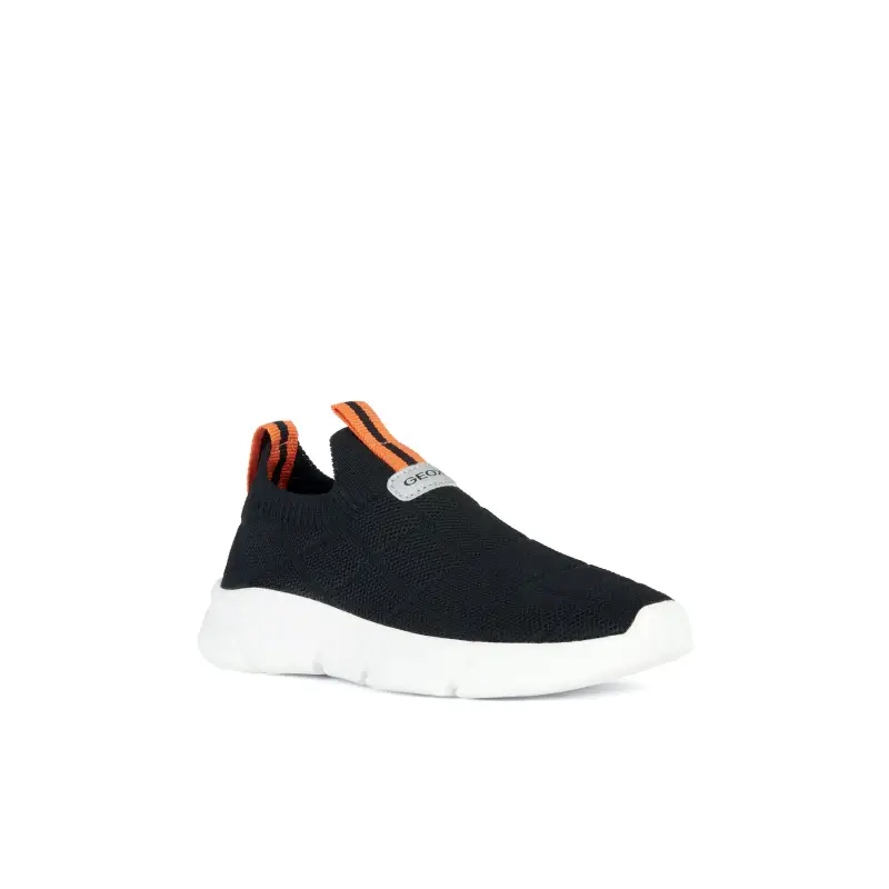 GEOX Black & Orange Mesh Sock Sneaker - Image 2