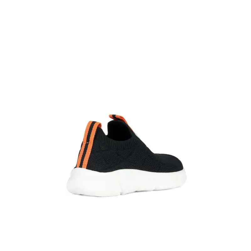 GEOX Black & Orange Mesh Sock Sneaker - Image 5