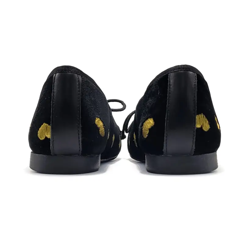 Geppettos Abby Gold Heart Balllet Flat - Image 3