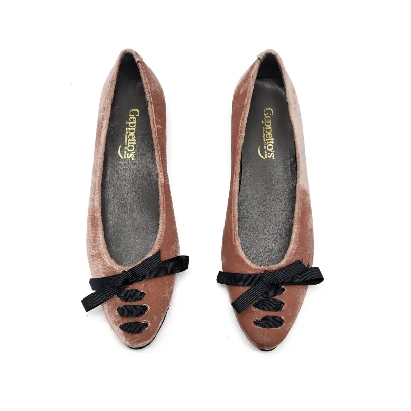 Geppettos Blush Velvet Ballet Flat 102161 - Image 2