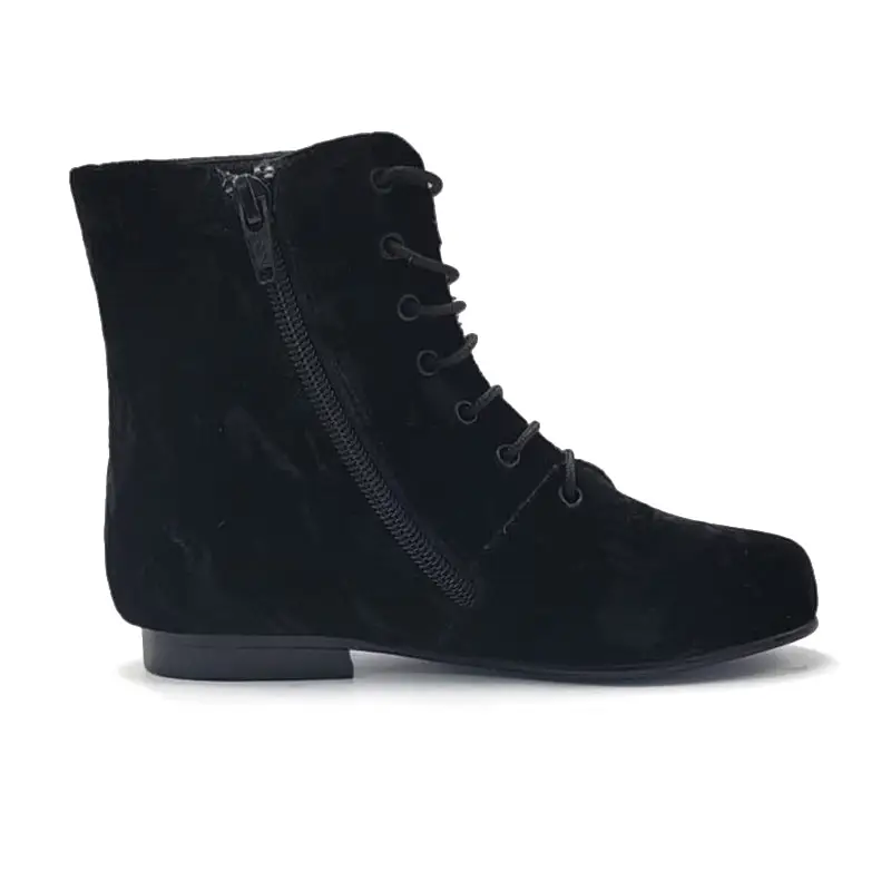 Geppettos Crushed Black Velvet Lace Bootie 137186C - Image 3