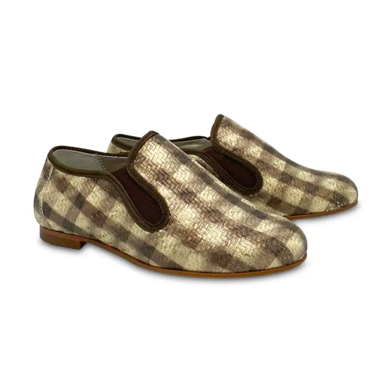 Geppettos ES X LS Brown Gold Basket Smoking Slip On