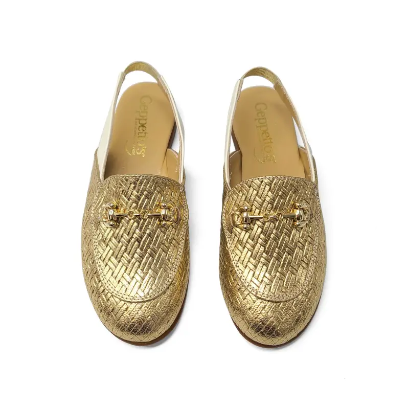 Geppettos Gold Basket Chain Slingback - Image 2