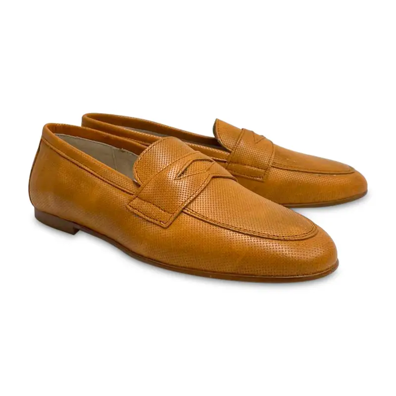 HOO Camel Wessex Leather Penny Loafer