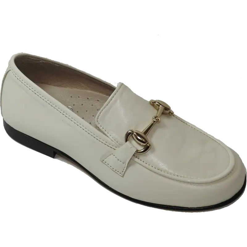 Hoo White Chained Loafer