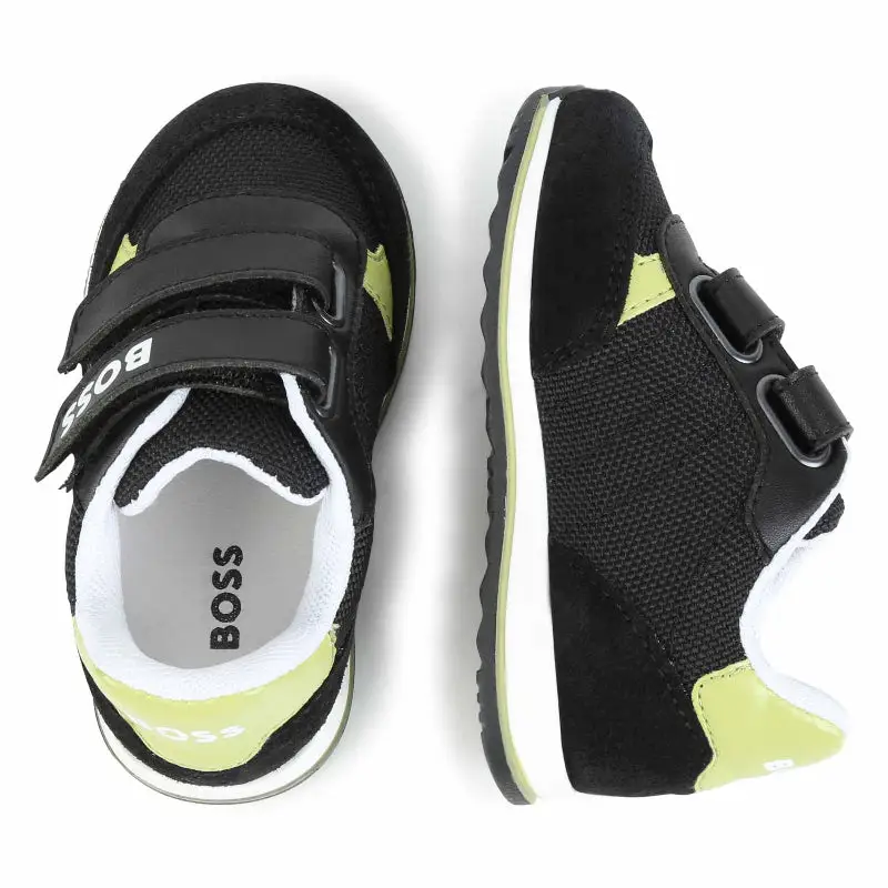 Hugo Boss Black & Green Velcro Sneaker J09201 - Image 2