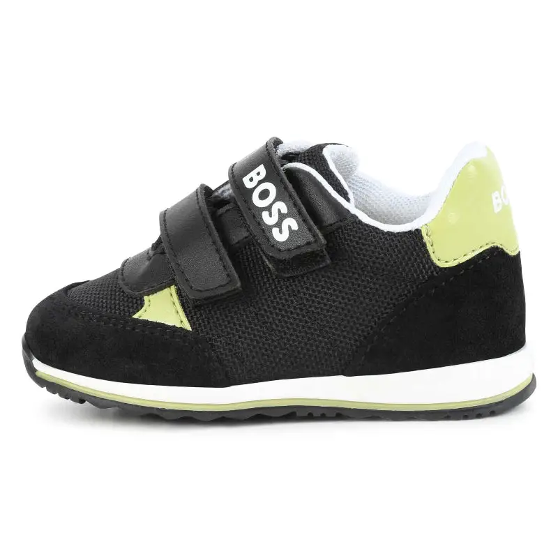 Hugo Boss Black & Green Velcro Sneaker J09201 - Image 3