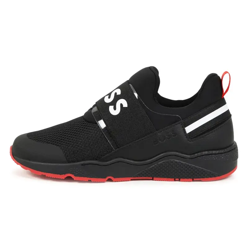 Hugo Boss Black Red Mesh Slip on Sneaker J51308 - Image 3