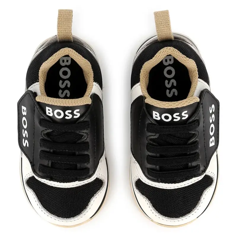 Hugo Boss Black White Velcro Sneaker - Image 3