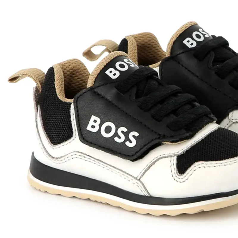 Hugo Boss Black White Velcro Sneaker - Image 7