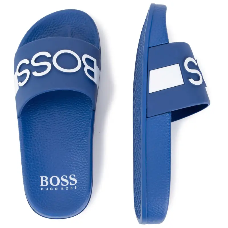 Hugo Boss Blue Logo Slide - Image 4